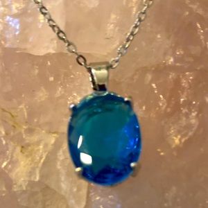 Necklace Aquamarine Oval